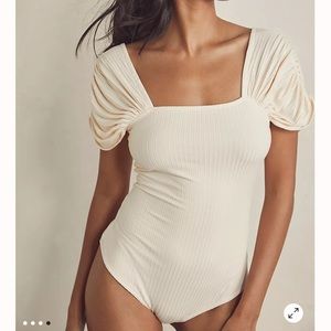 NWT Womens size XL Free people white bodysuit